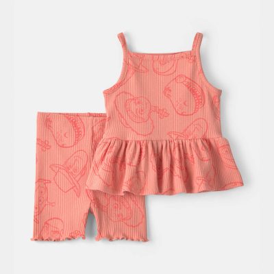 Baby Girl 2-Piece Pixar© Toy Story Sleeveless & Short Set - Coral