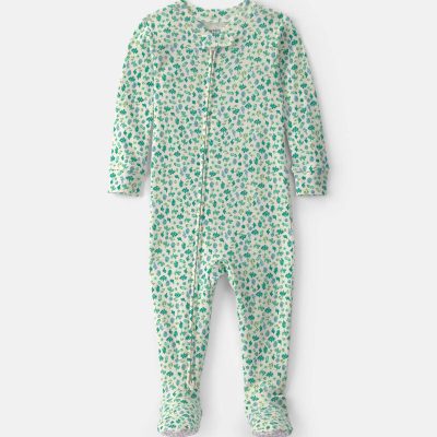 Baby Girl Sea Life 100% Cotton 1-Piece Pajama - Green