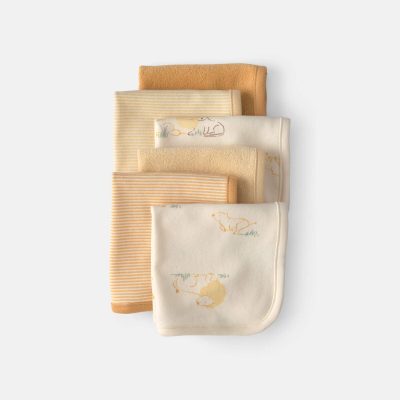 Baby 6-Pack Lion Terry Washcloths - Yellow