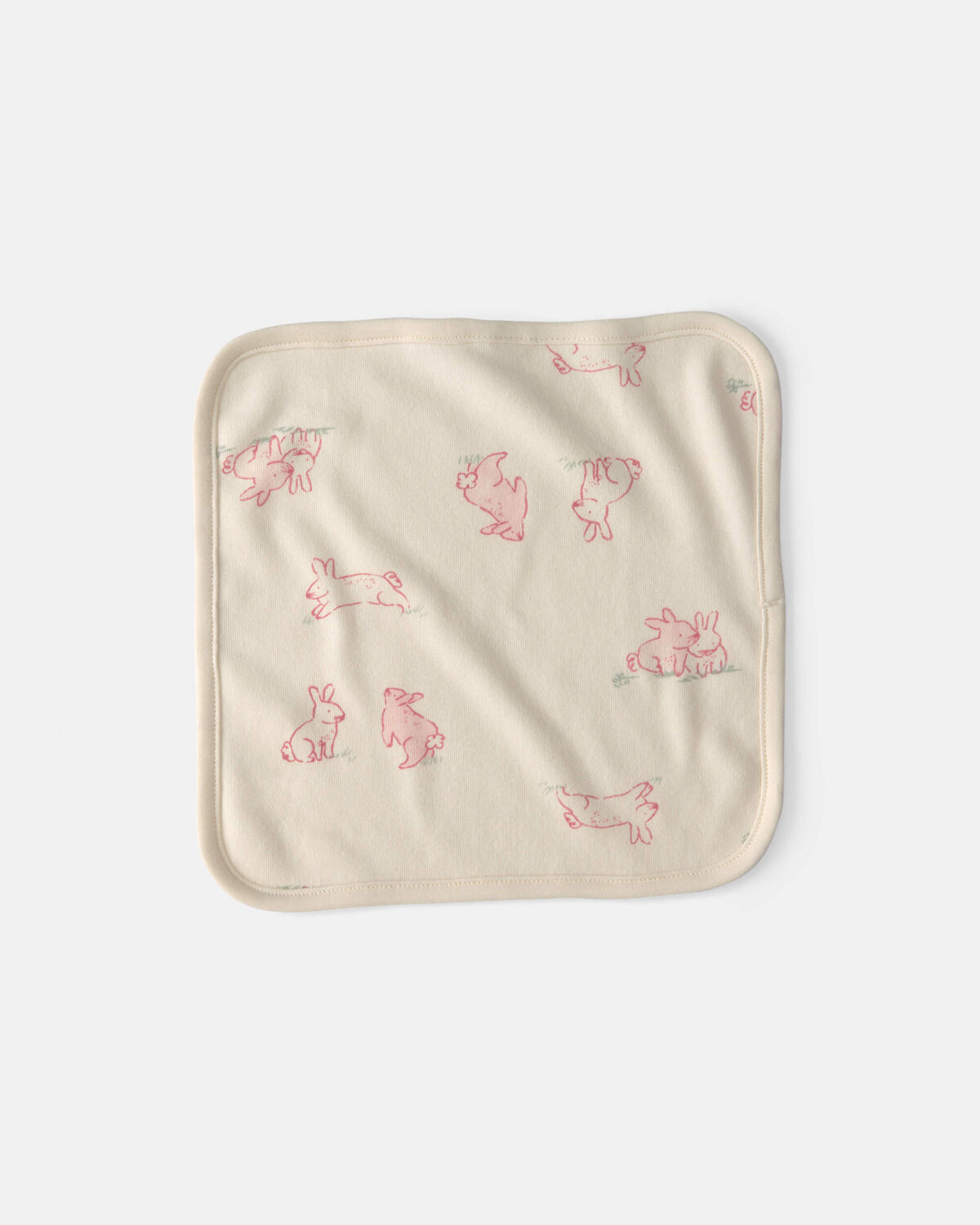 Baby Girl 6-Pack Bunny Terry Washcloths - Pink - Image 2