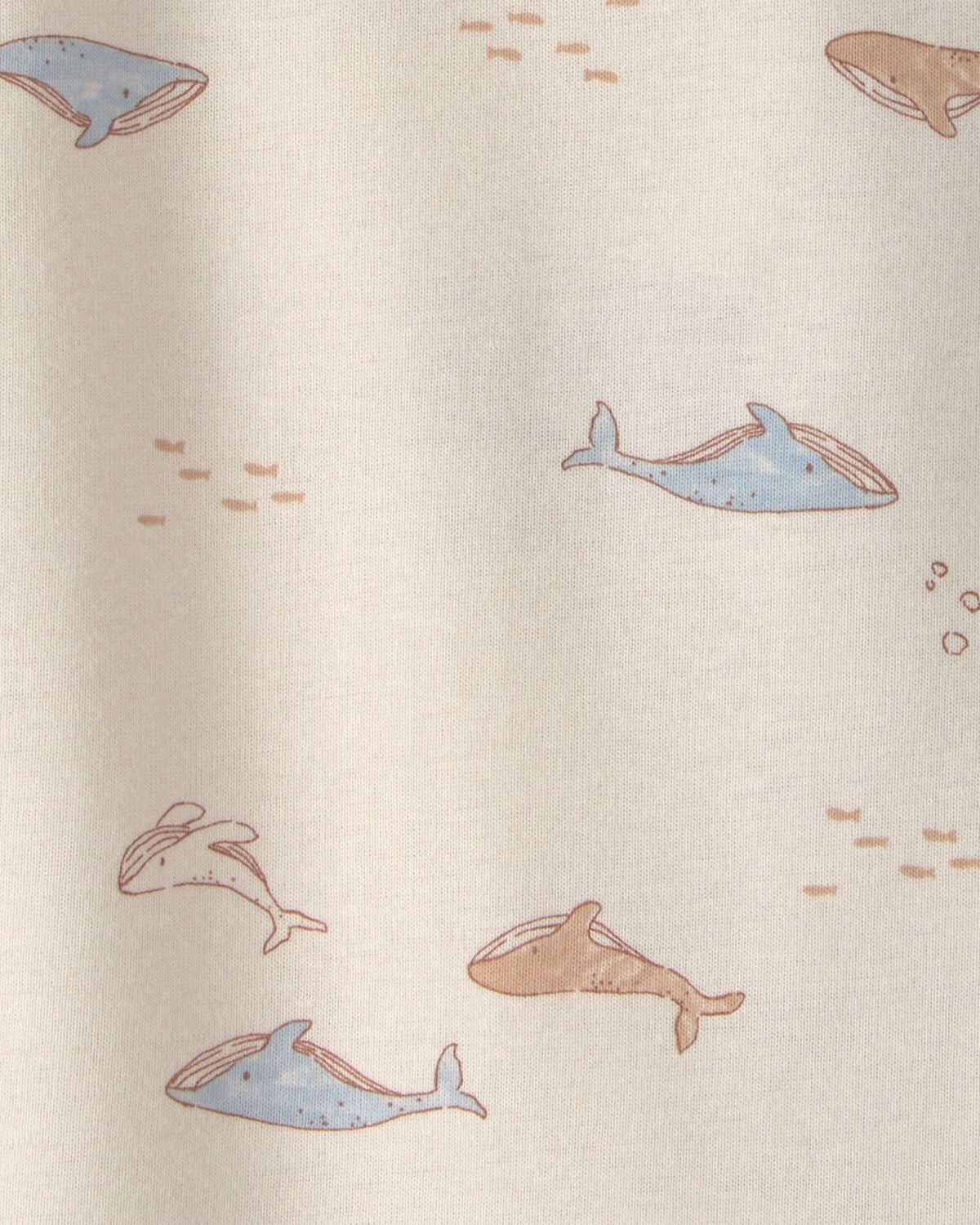 Baby 2-Pack Whale Rompers - Blue/Ivory - Image 3