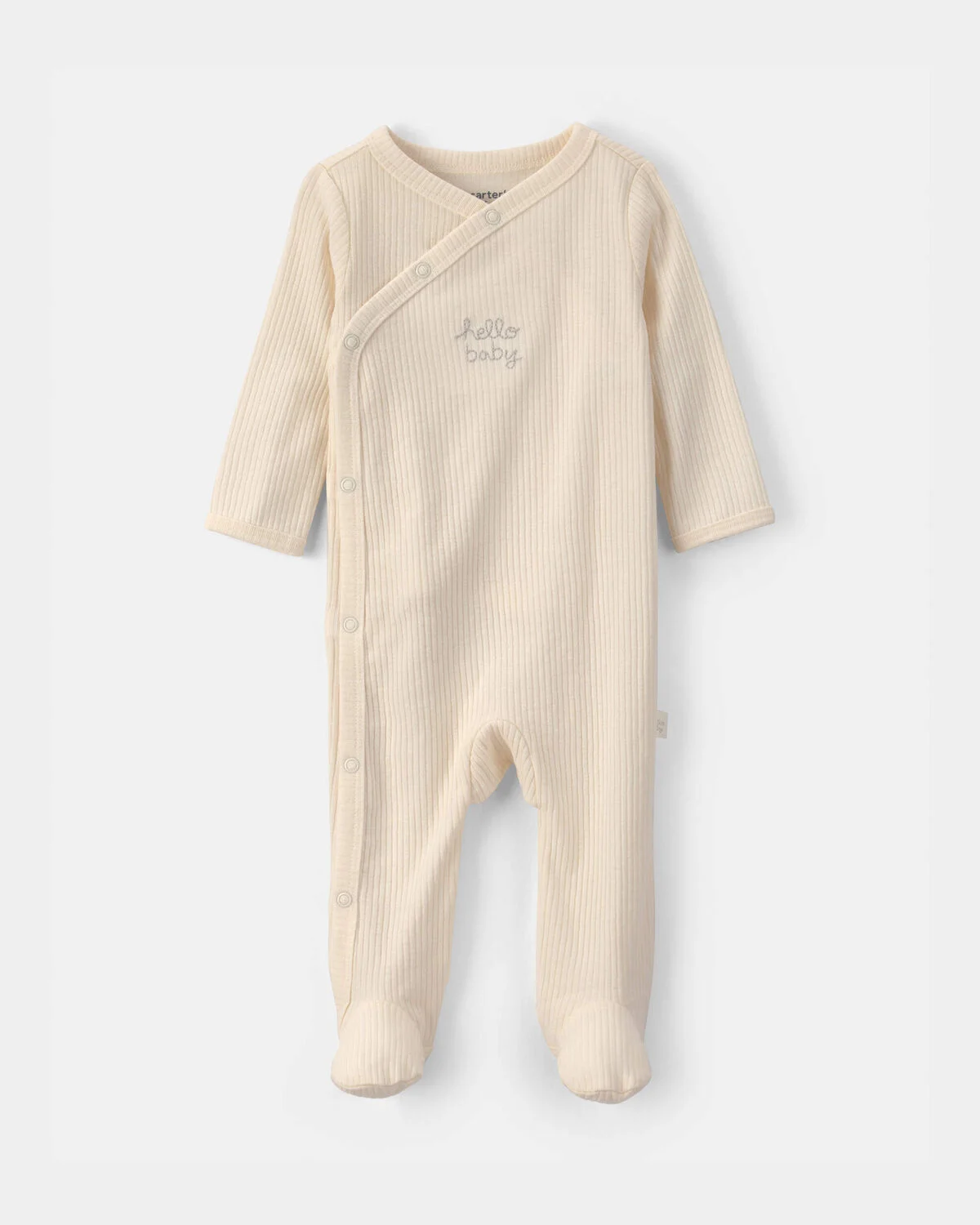 Baby Hello Baby' Cotton Sleep & Play Pajamas - Ivory