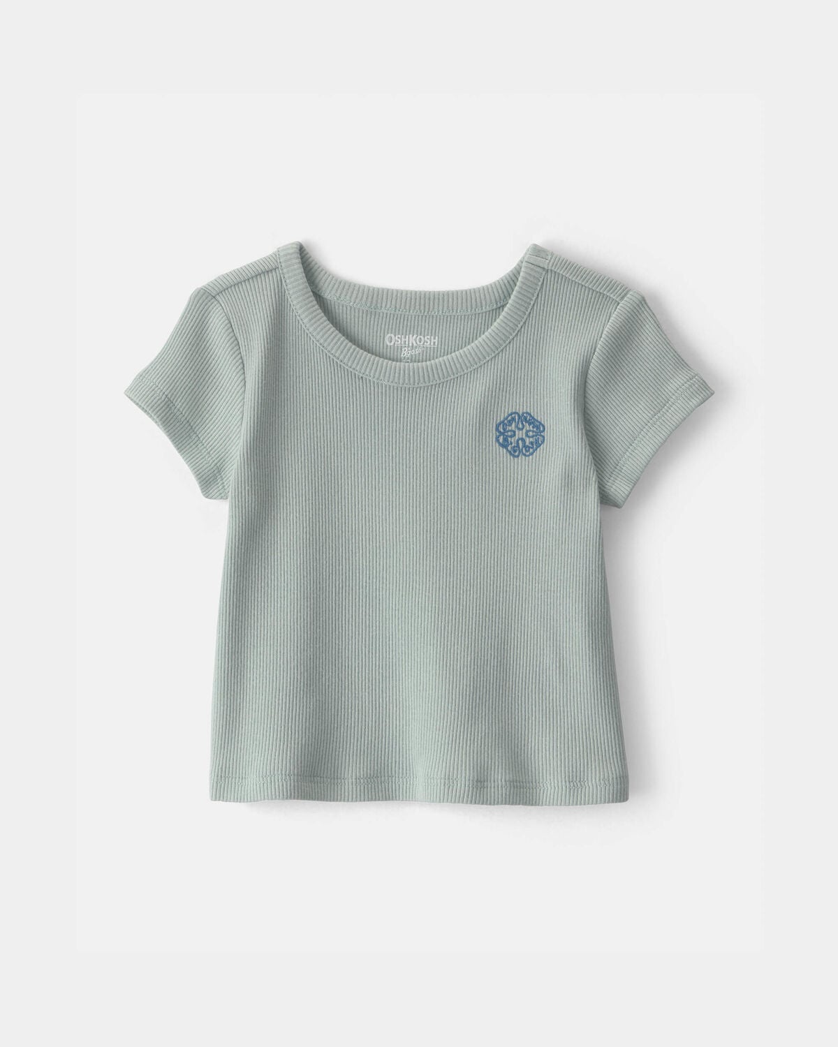 Baby Girl OshKosh Logo Ribbed Top - Green