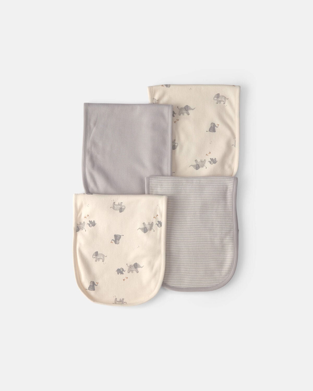 Baby 4-Pack Elephant Burp Cloths