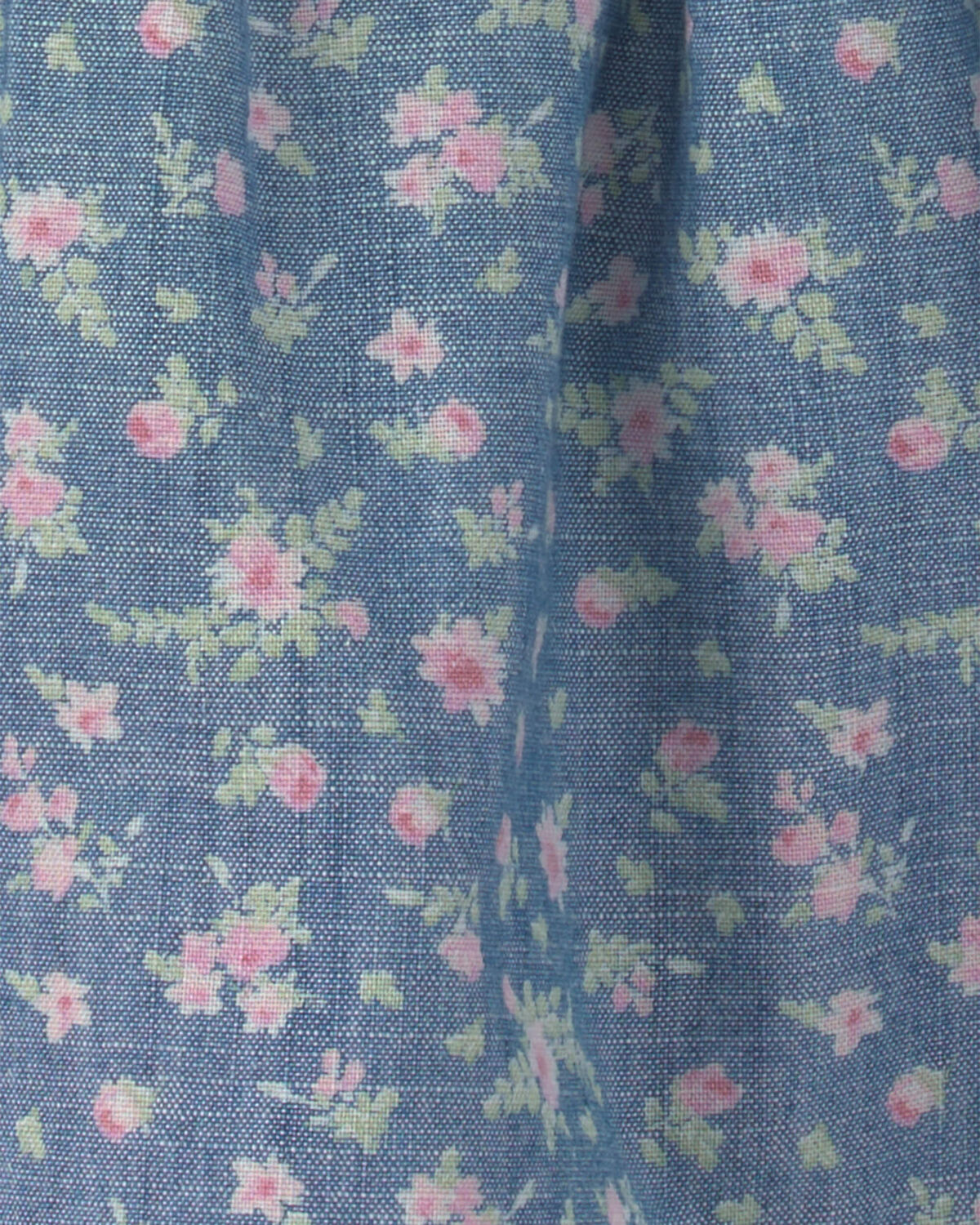 Baby Girl Floral Chambray Dress - Image 4