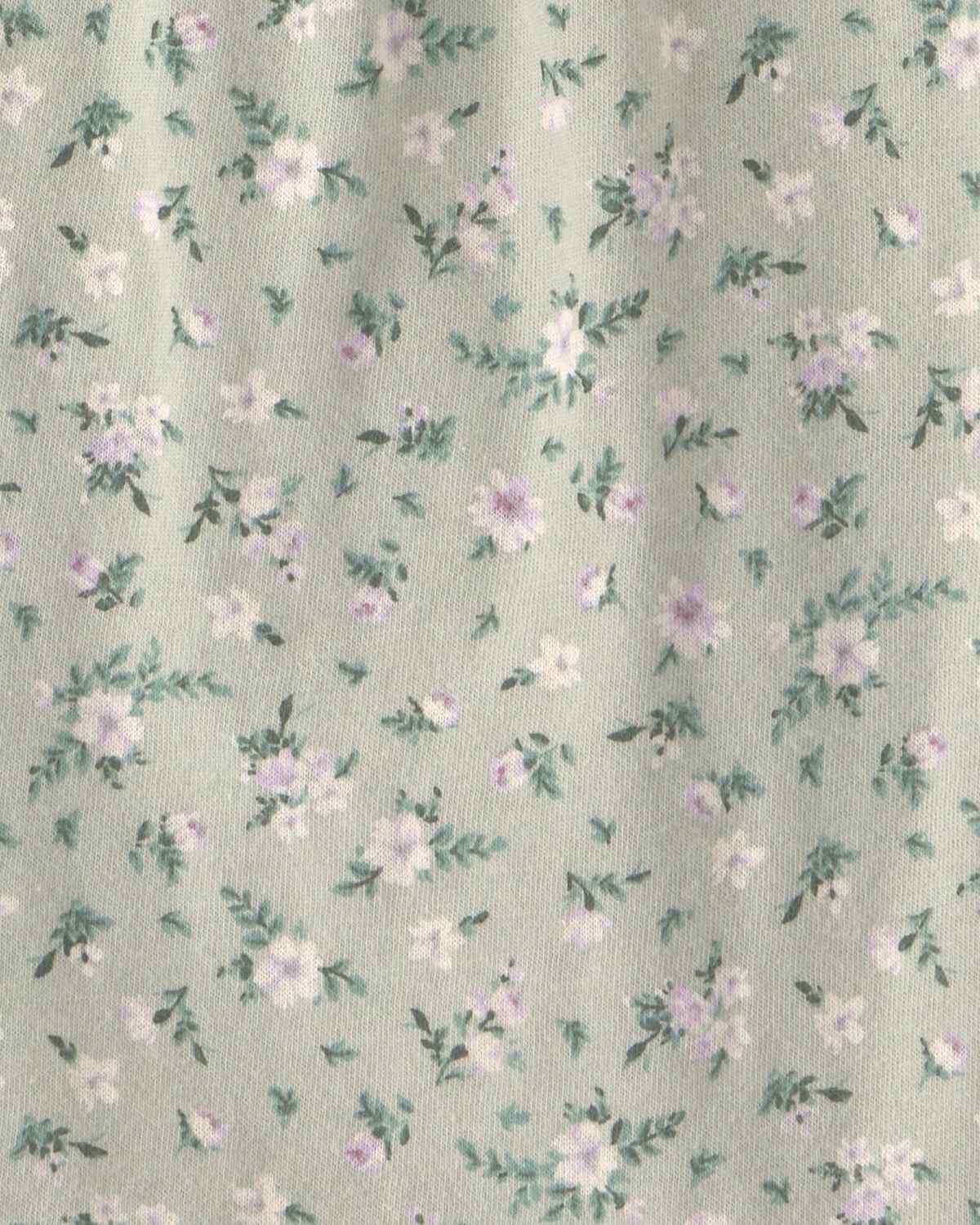 Baby Girl Floral Short-Sleeve Bodysuit - Green - Image 2