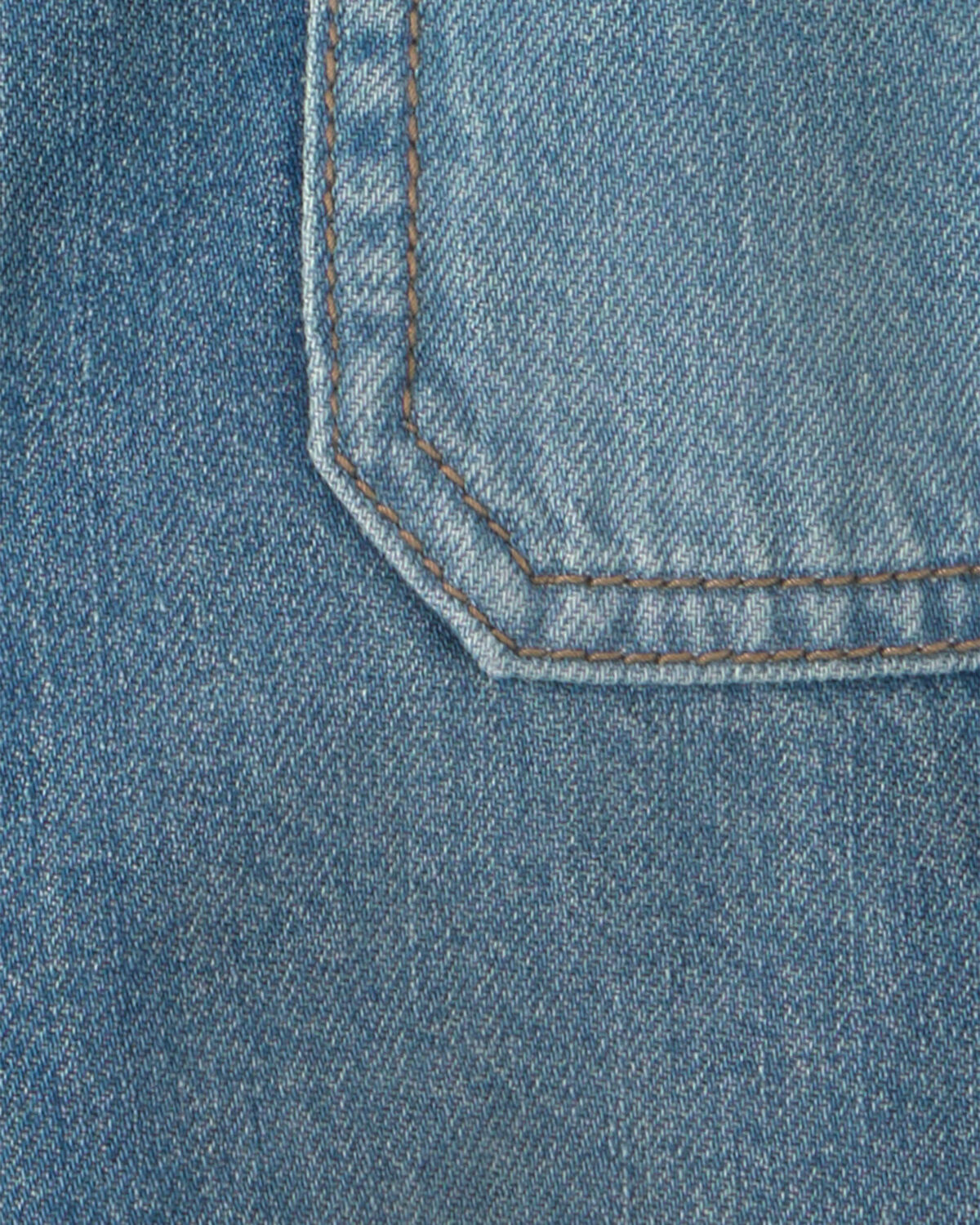 Baby OshKosh Logo Long-Sleeve Denim Jumpsuit - Medium Wash - Image 3