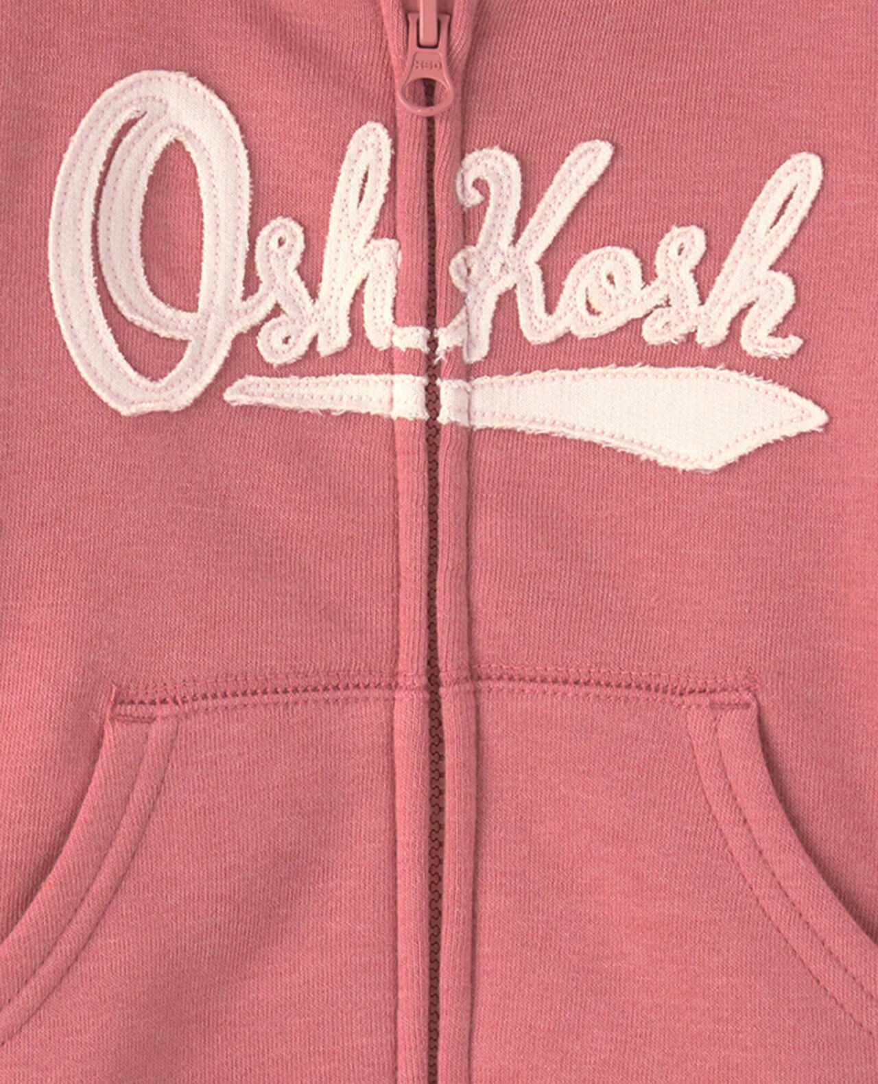 Baby Girl Floral OshKosh Logo Zip-Up Hoodie - Blue - Image 5