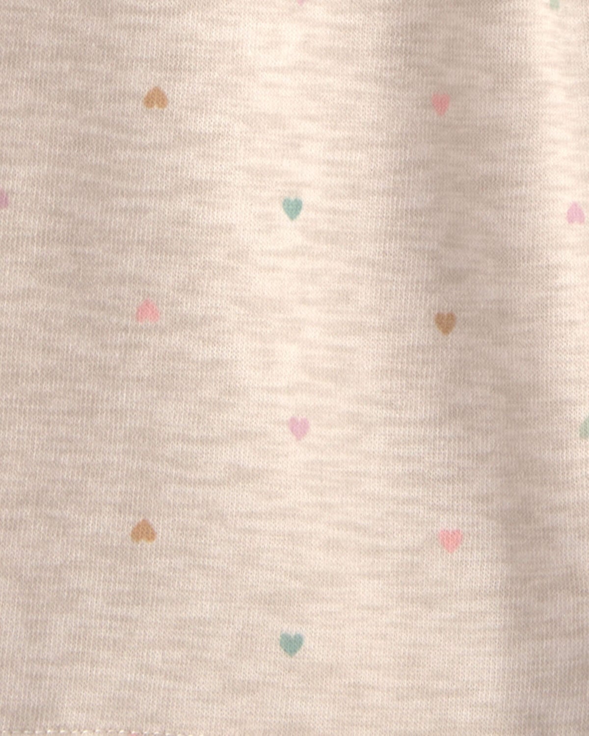 Baby Girl Heart Fleece Drawstring Pants - Cream - Image 3