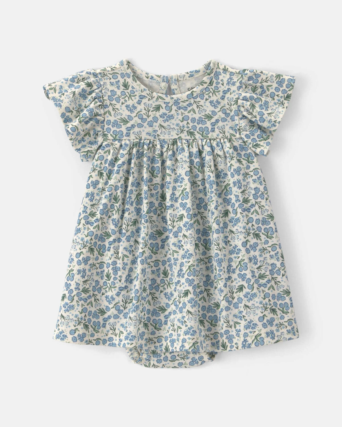 Baby Girl 2-Piece Floral Cardigan Dress Set - Blue - Image 2