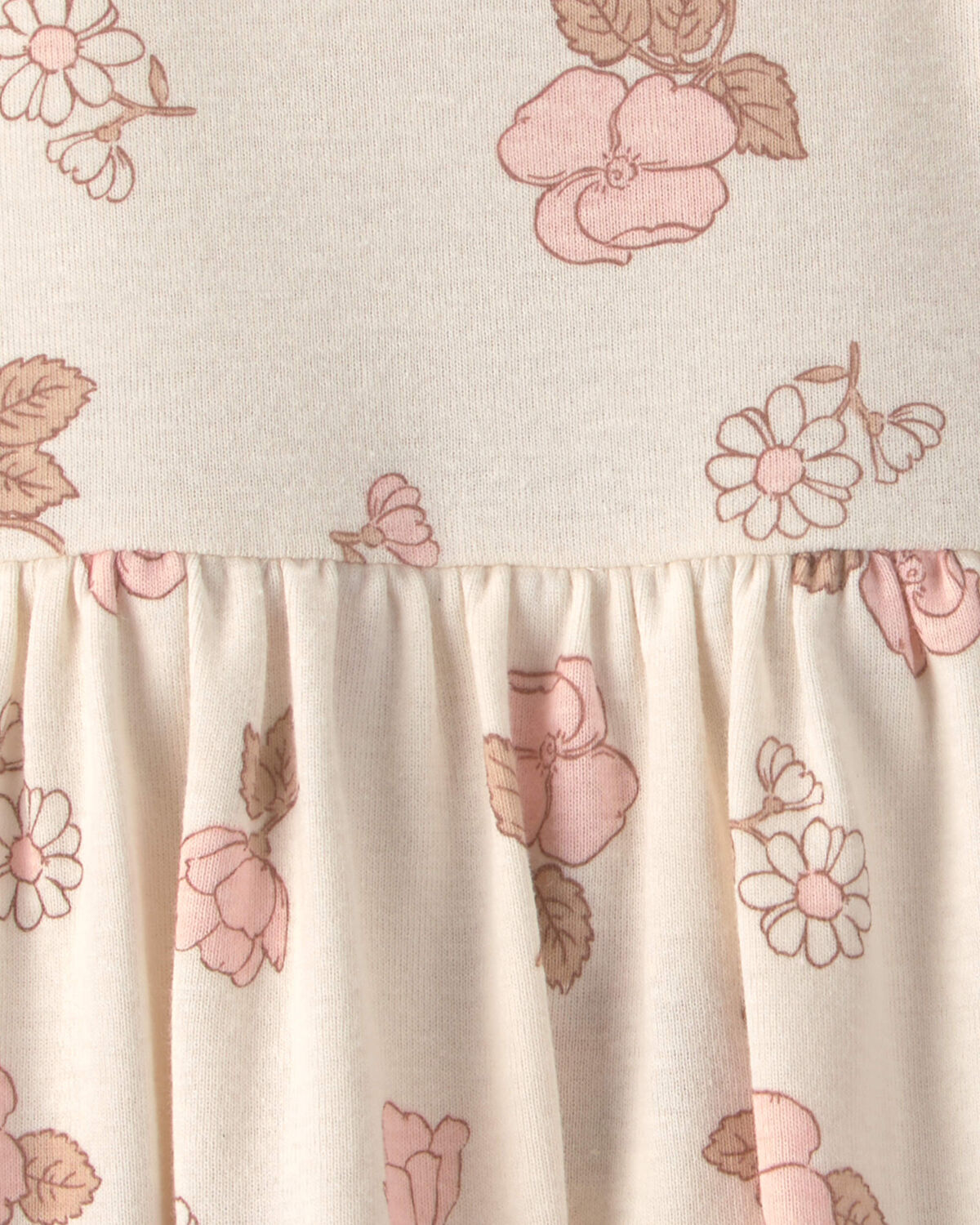 Baby Girl 2-Pack Floral Short-Sleeve Bodysuit Dress - Pink/Ivory - Image 2