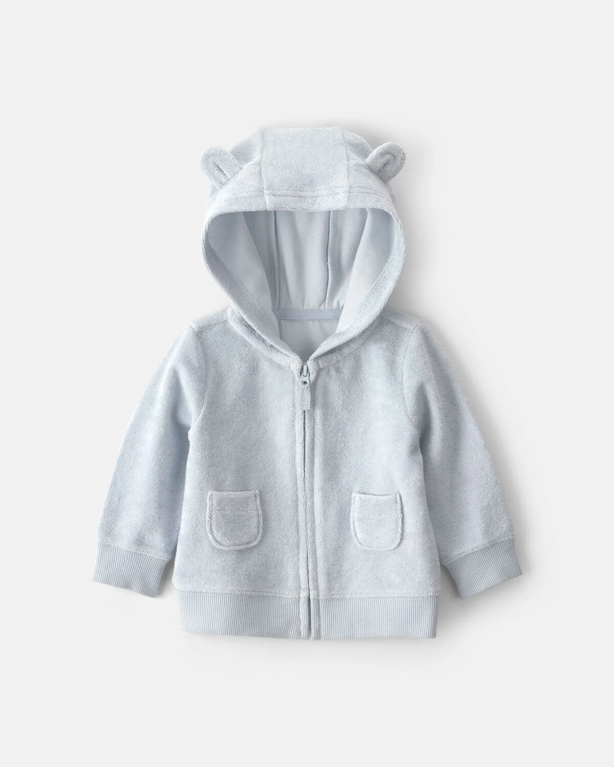 Baby 3-Piece Bear Terry Short-Sleeve Layering Set - Blue - Image 5