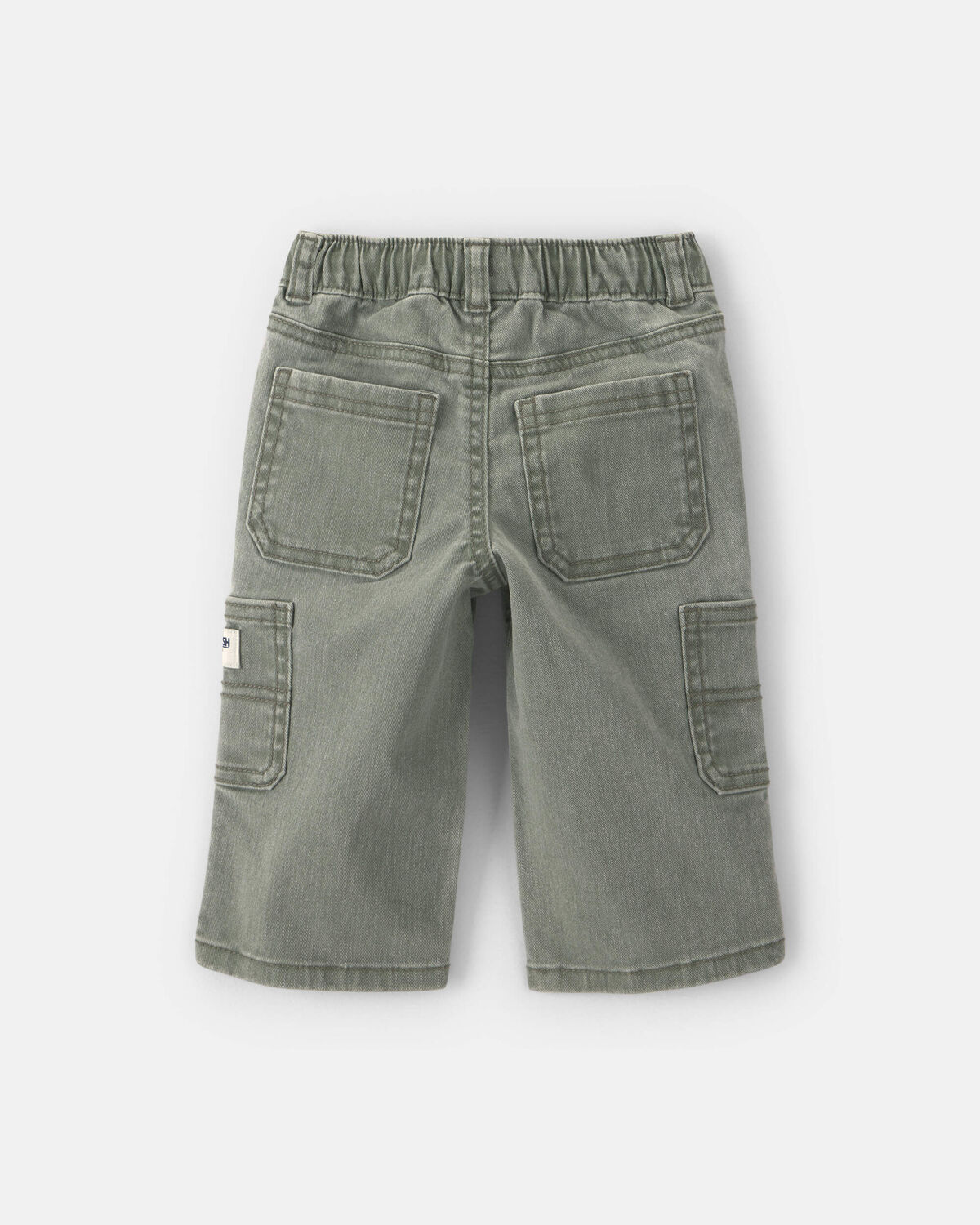 Baby Boy Splatter Paint Wide-Leg Carpenter Pants - Green - Image 2