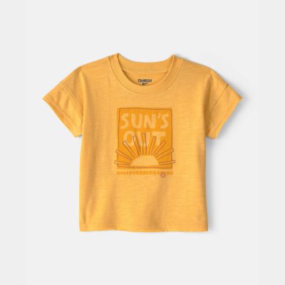 Baby 'Sun's Out' Graphic Tee - Yellow