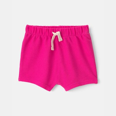 Baby Girl Drawstring Shorts - Pink