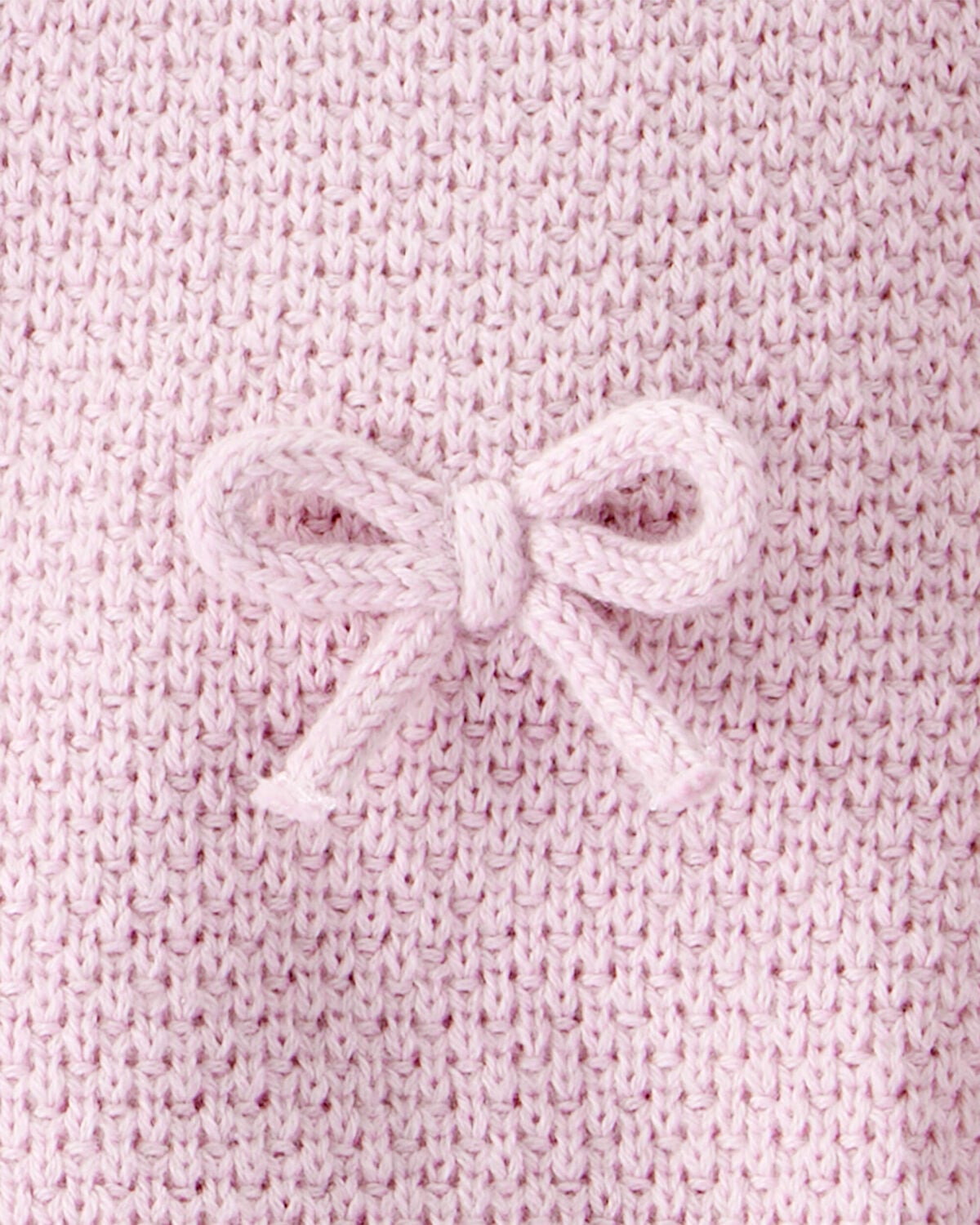 Baby Girl 2-Piece Organic Cotton Bow Knit Sweater & Pant Set - Image 3