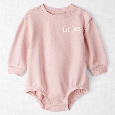 Baby Girl Organic Cotton Lil Sis Bubble