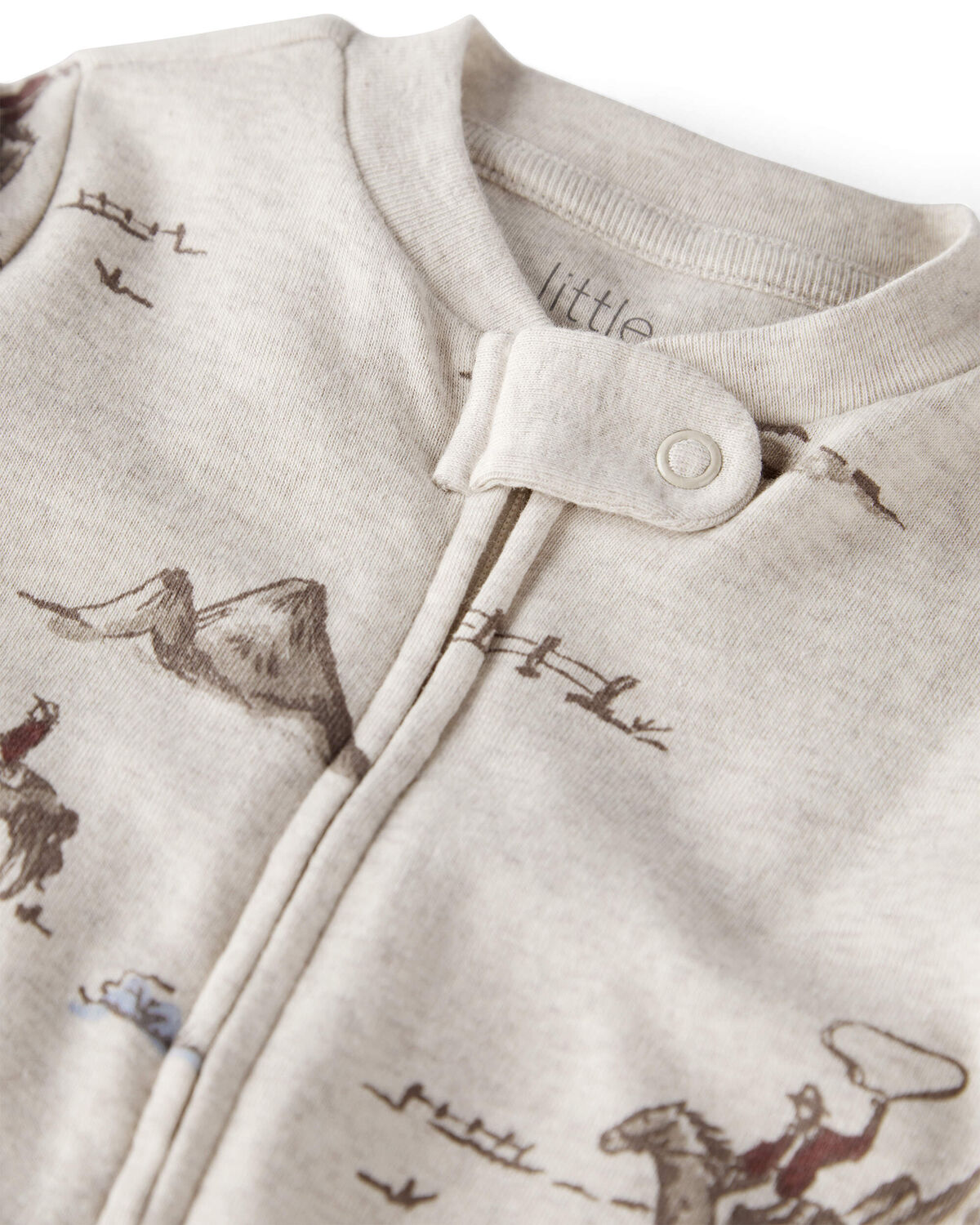 Baby Organic Cotton Sleep & Play Pajamas in Western Rodeo - Image 2