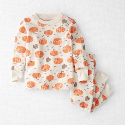 Baby 2-Piece Organic Cotton Pajamas in Harvest Pumpkins