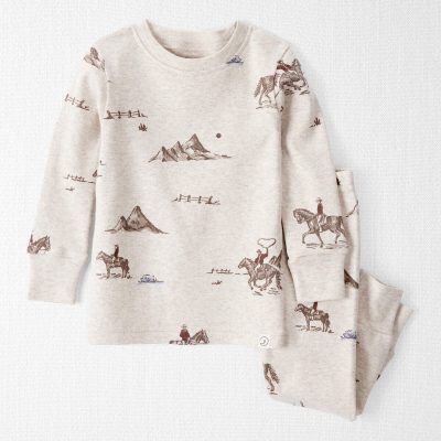 Baby 2-Piece Organic Cotton Pajamas in Western Rodeo