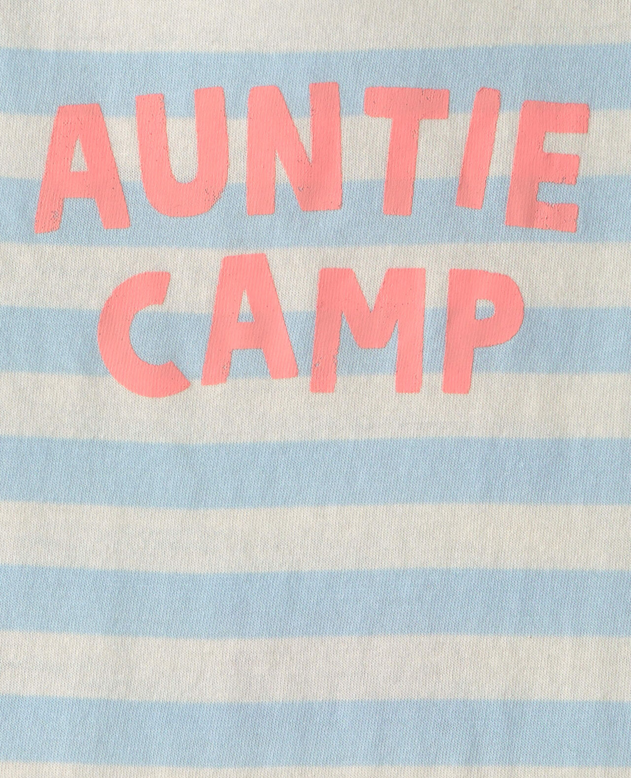 Baby 'Auntie Camp' Sleeveless Graphic Bodysuit - Blue/Ivory - Image 3