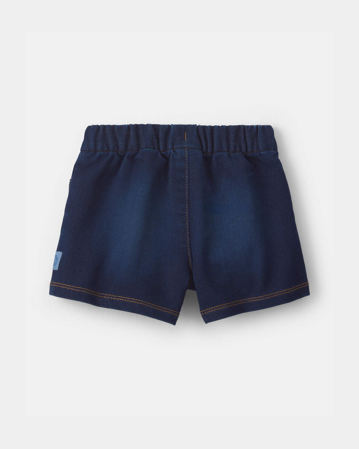 Baby Girl French Terry Knit Shorts - Dark Wash - Image 2