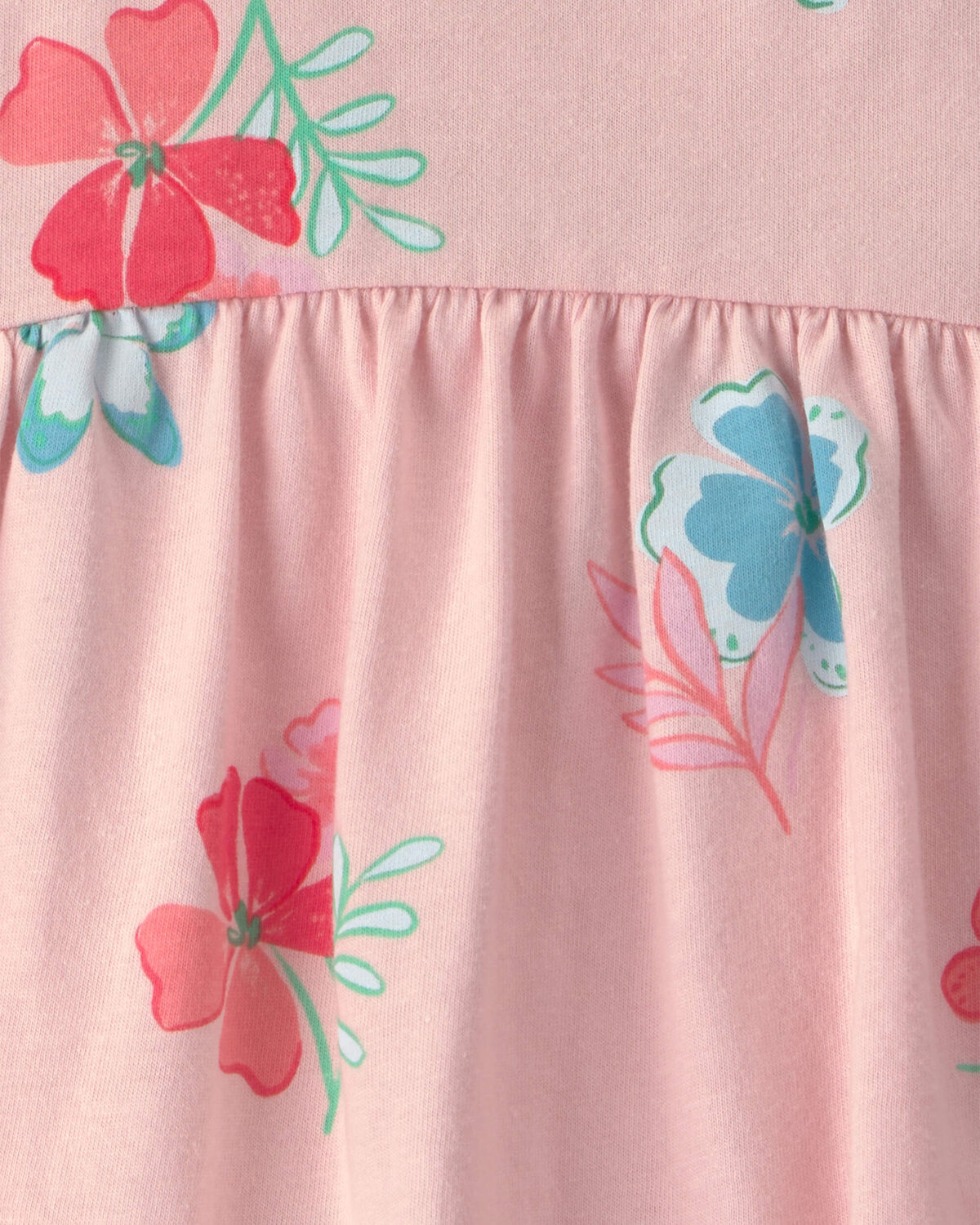 Baby Girl Floral Sleeveless Bodysuit Dress - Pink - Image 2