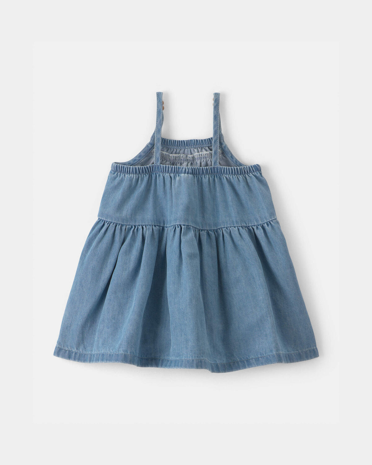 Baby Girl Denim Chambray Dress - Light Wash - Image 2