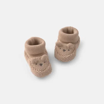 Baby Bear Baby Booties - Brown