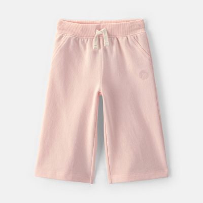 Baby Girl French Terry Drawstring Pants - Pink