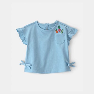 Baby Girl Veggie Short-Sleeve Top - Blue
