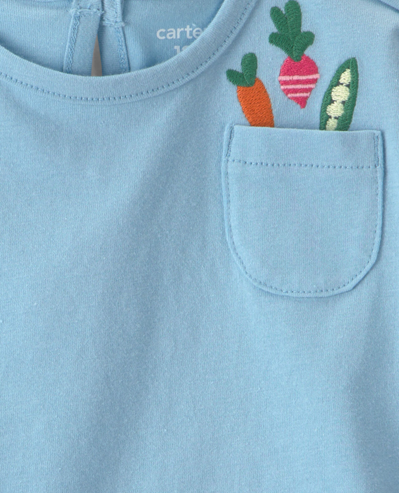 Baby Girl Veggie Short-Sleeve Top - Blue - Image 3