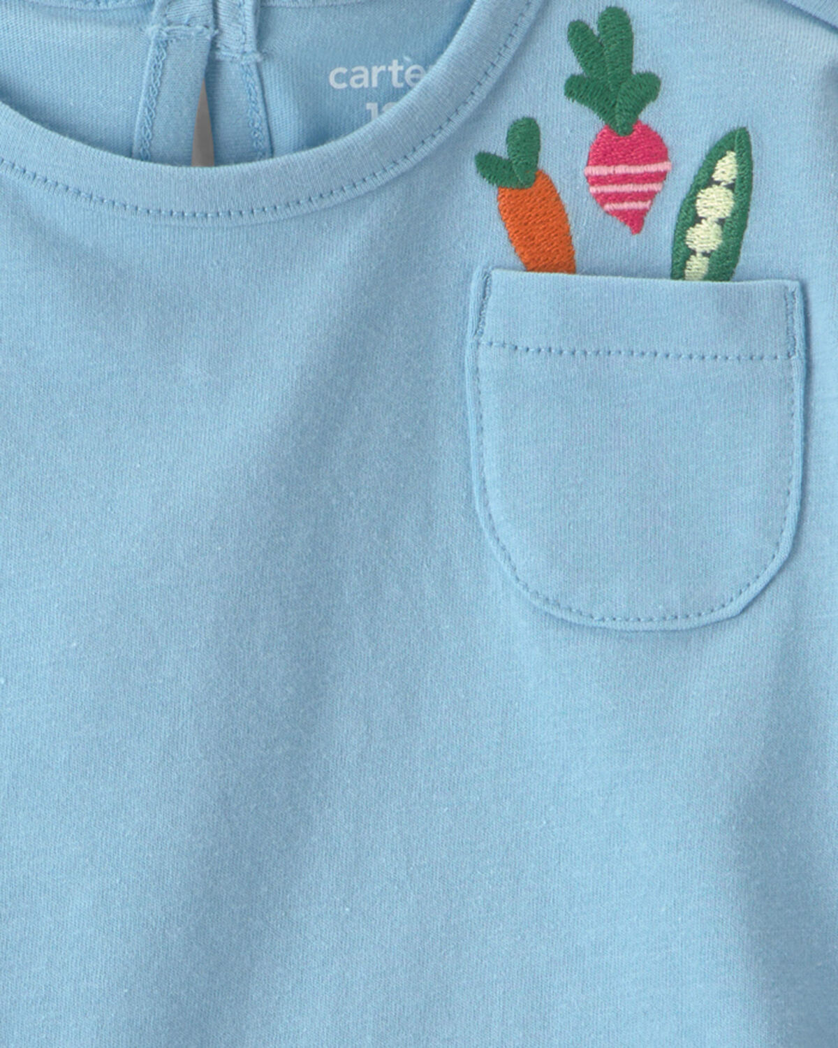 Baby Girl Veggie Short-Sleeve Top - Blue - Image 2