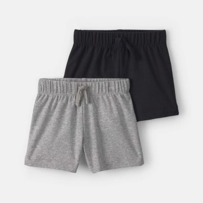 Baby 2-Pack Shorts - Grey/Black