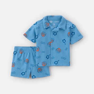 Baby Boy 2-Piece Blippi Short-Sleeve Top & Short Set - Blue