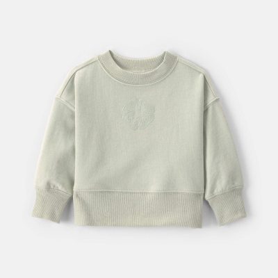Baby Girl OshKosh Logo French Terry Pullover Sweatshirt - Green
