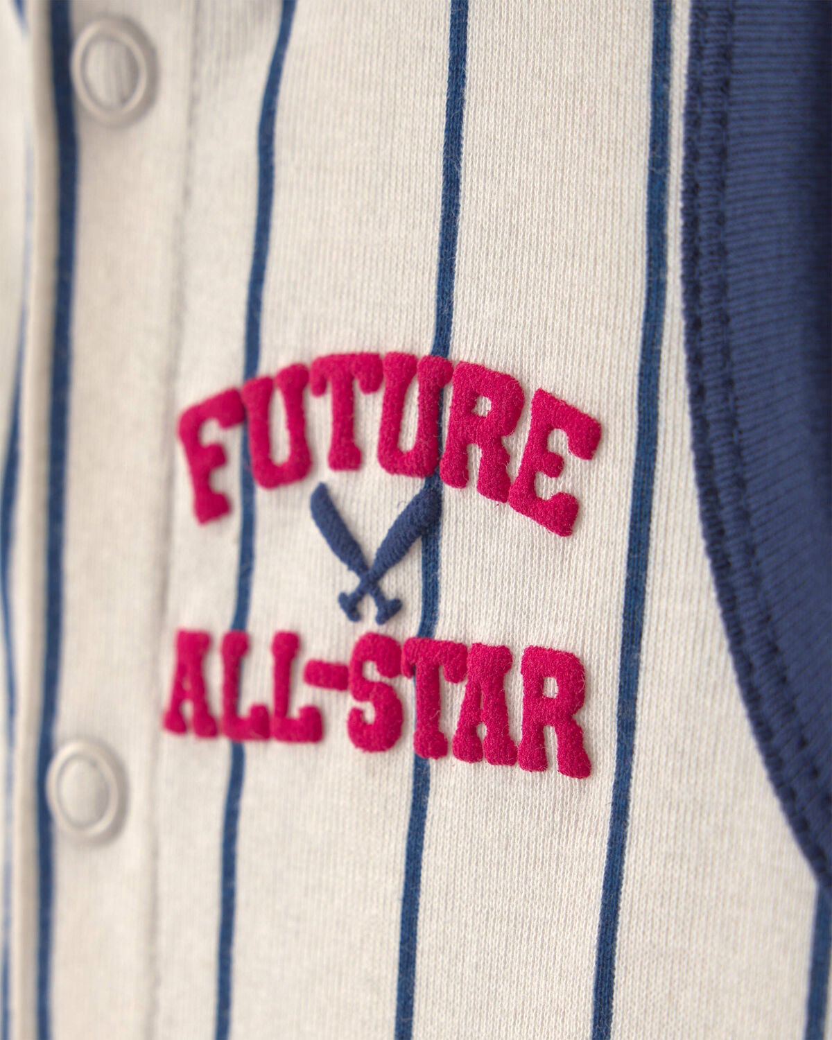 Baby Boy 'Future All-Star' Baseball Romper - Image 2