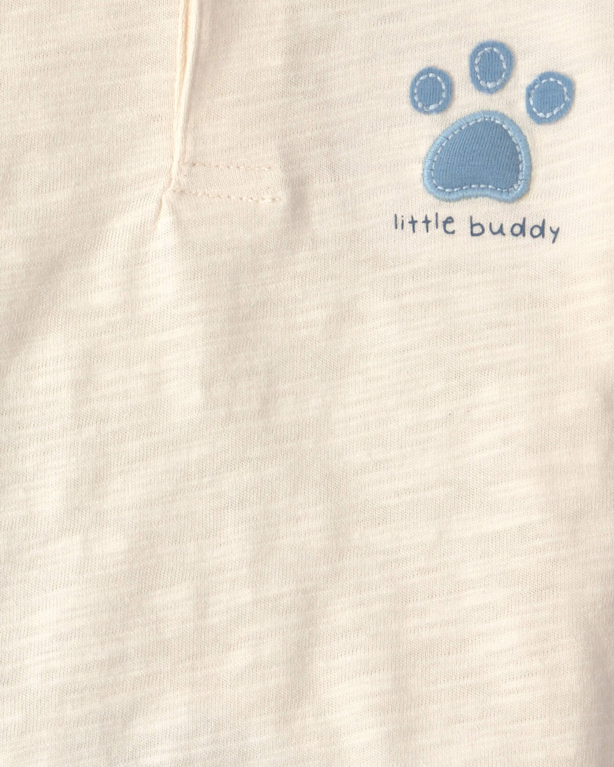Baby Boy 3-Piece 'Little Buddy' Top & Pant Set - Blue/Ivory - Image 4