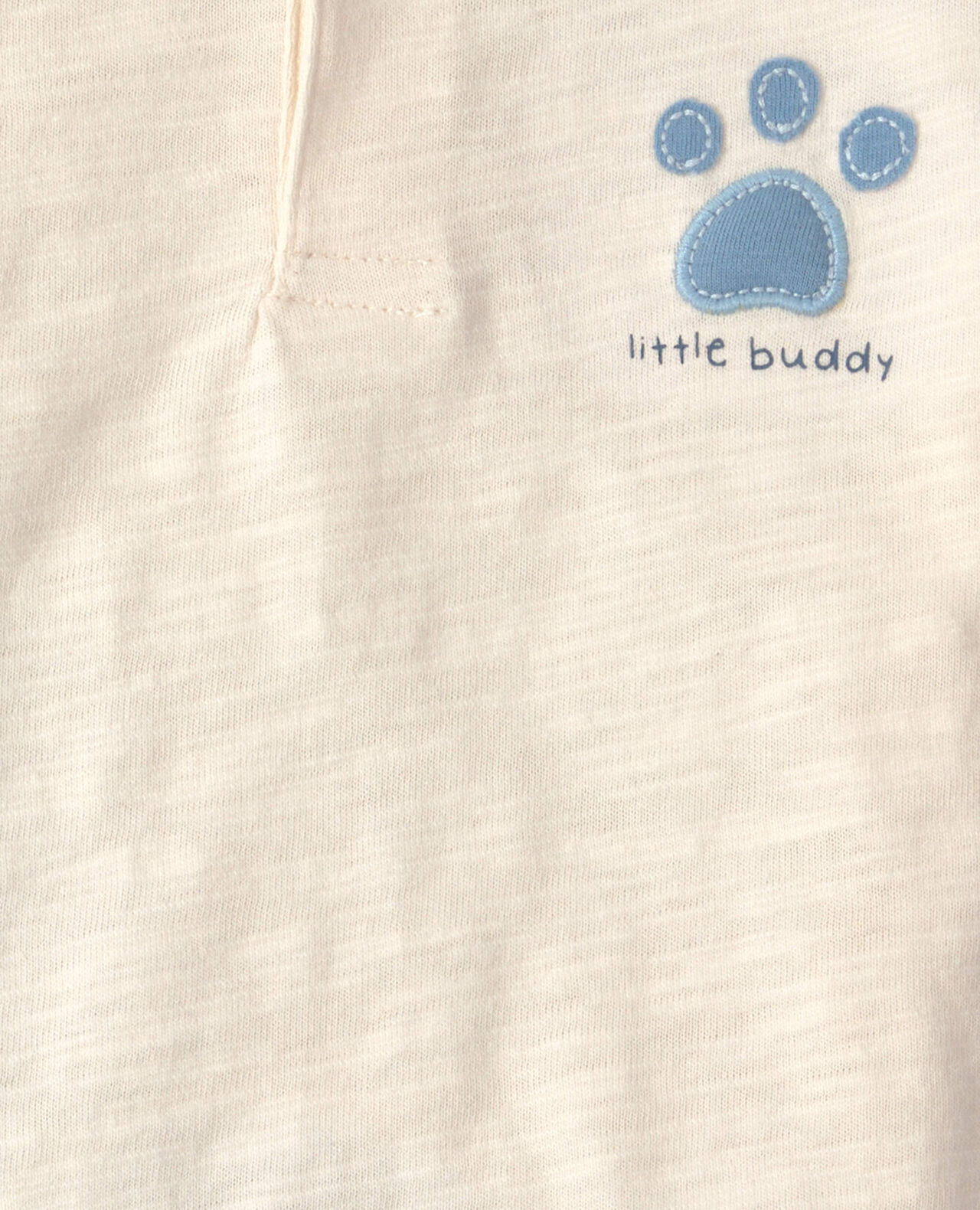 Baby Boy 3-Piece 'Little Buddy' Top & Pant Set - Blue/Ivory - Image 5