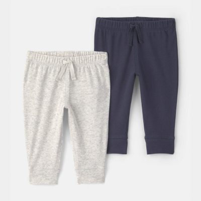 Baby 2-Pack Pull-On Pants - Navy/Grey