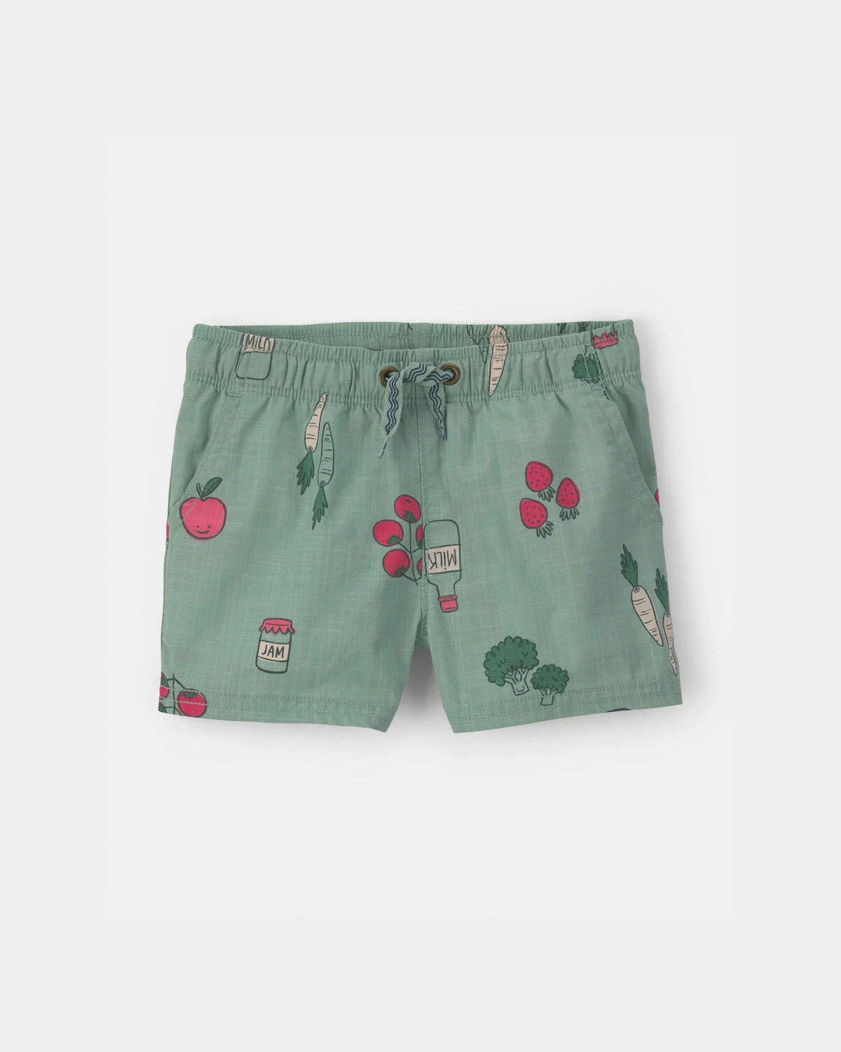 Baby Boy Veggie Fruit Shorts - Green