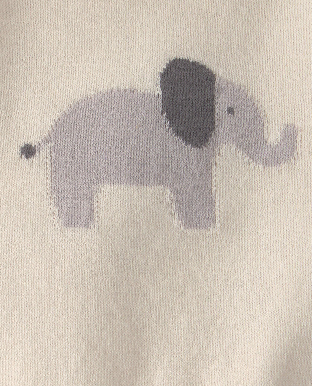 Baby 2-Piece Elephant Short-Sleeve Sweater Top & Short Set - Ivory - Image 3