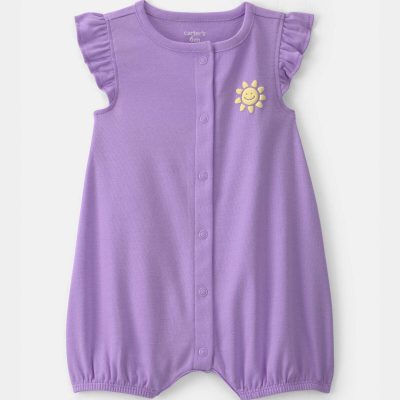 Baby Girl Sunshine Romper - Purple