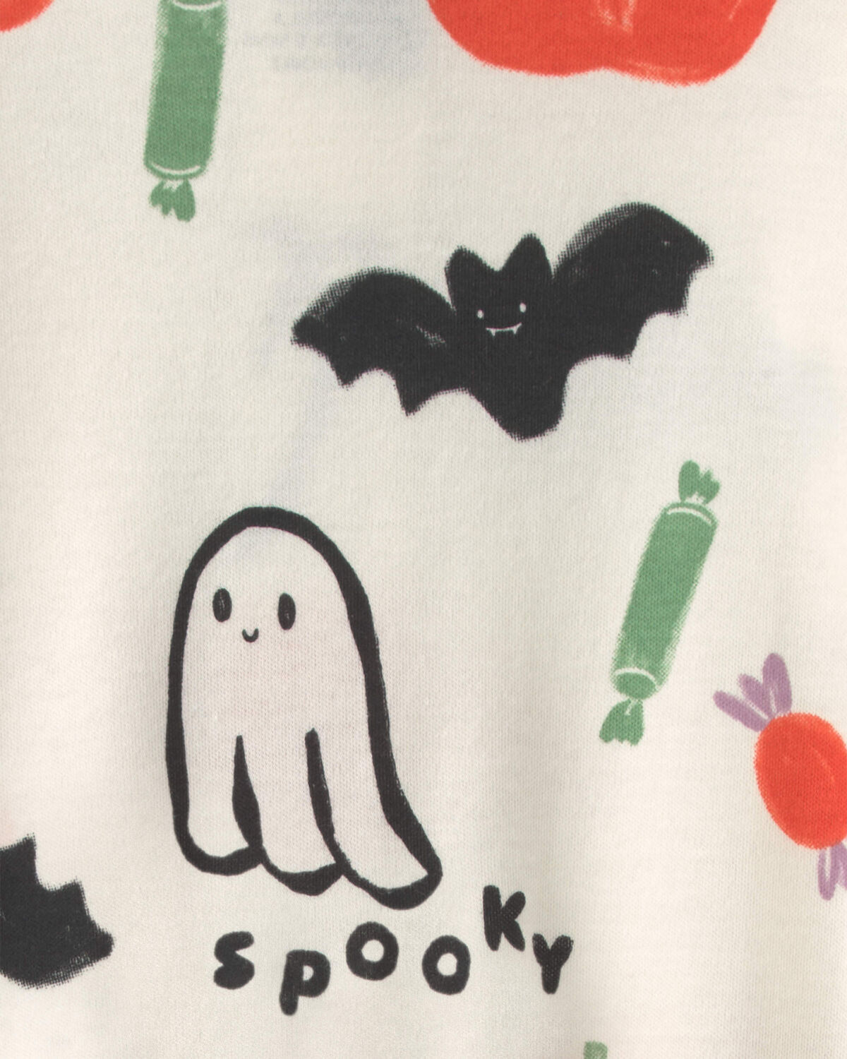 Baby Halloween 2-Way Zip 100% Cotton Sleep & Play Pajamas - Cream - Image 4