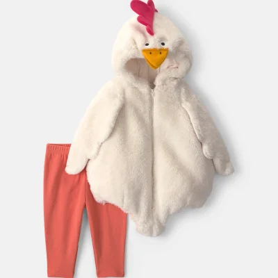 Baby 2-Piece Chicken Halloween Long-Sleeve Costume - Cream