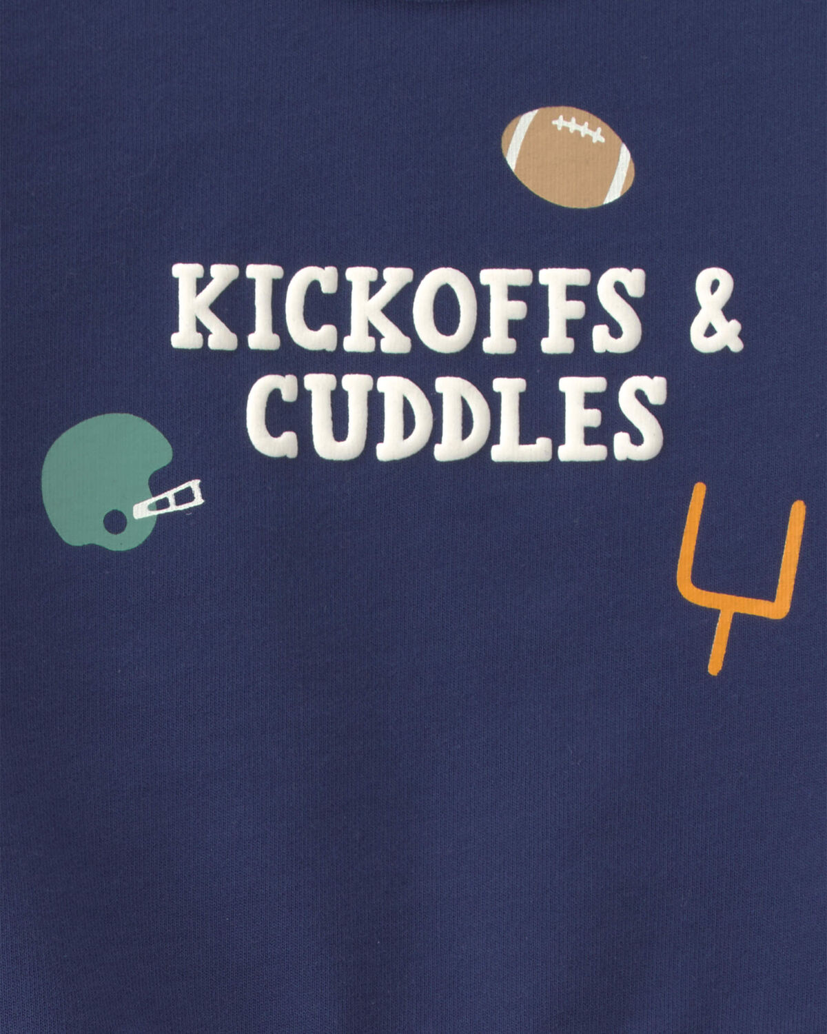 Baby Boy 2-Piece Football French Terry Pullover & Pant Set - Navy Blue - Image 4