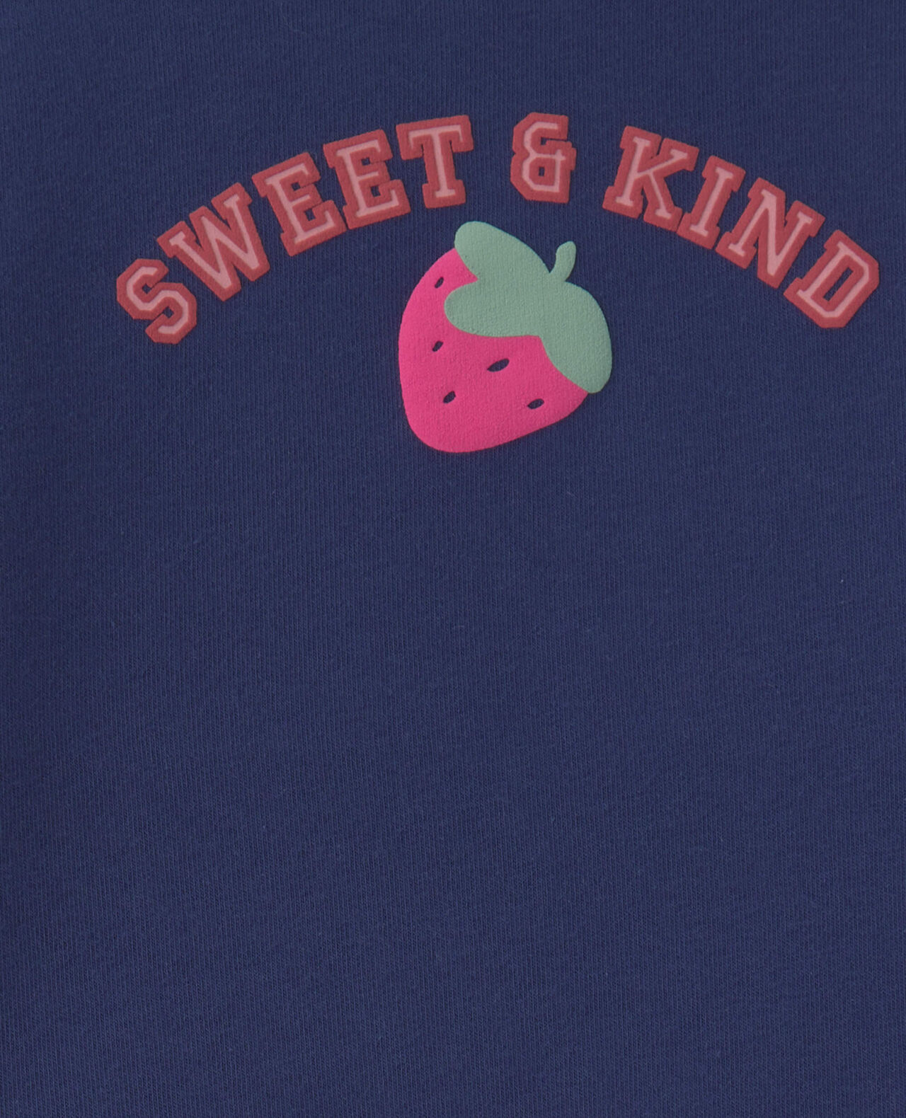 Baby Girl 2-Piece 'Sweet & Kind' Strawberry Sweatshirt & Pant Set - Navy Blue - Image 6