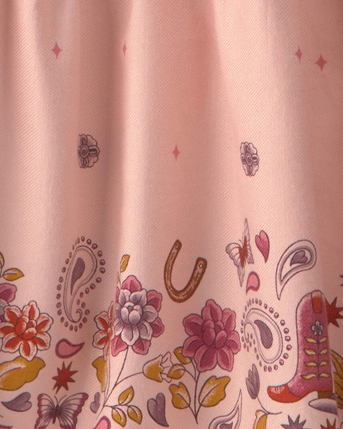 Baby Girl Floral Twill Long-Sleeve Dress - Pink - Image 3