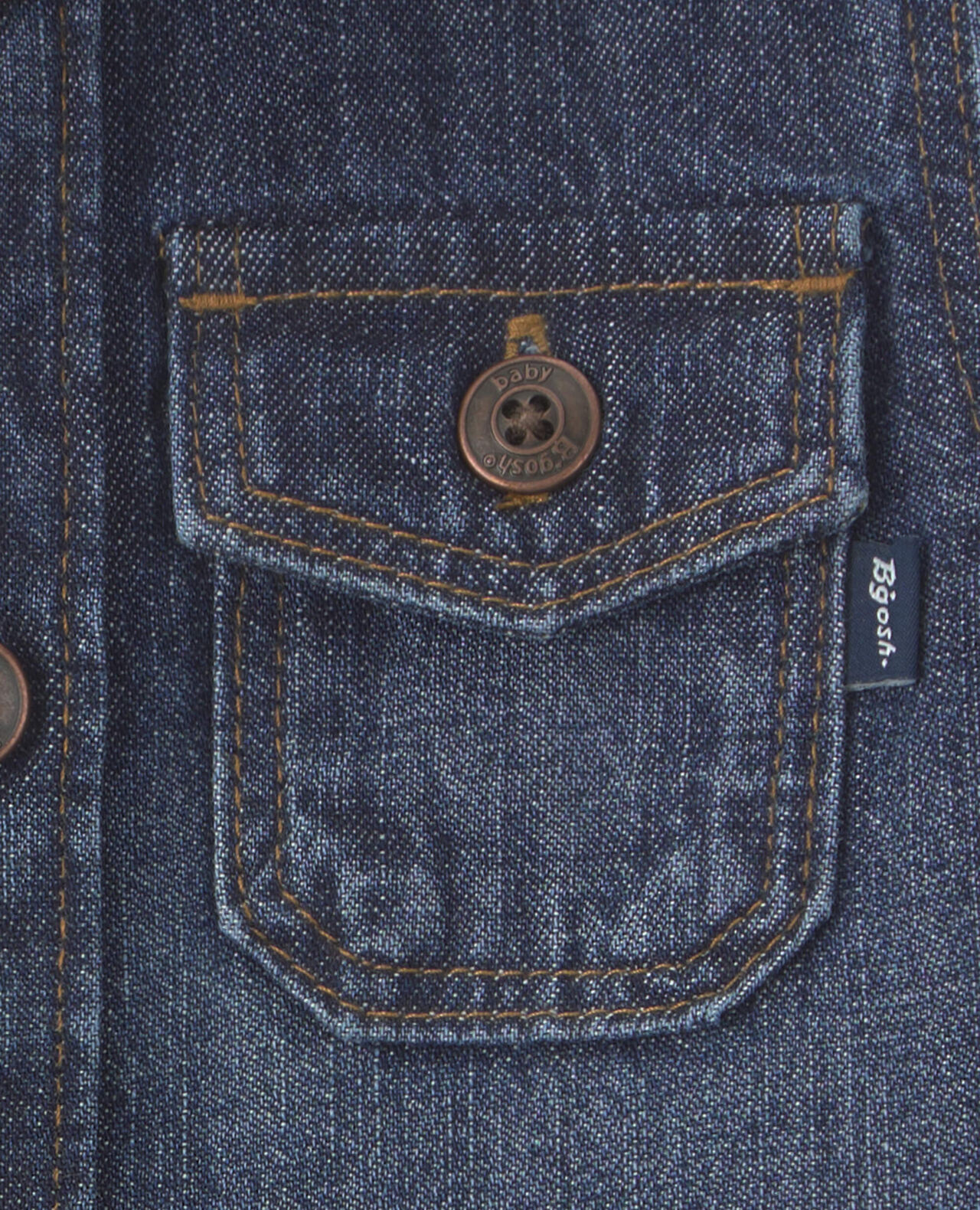 Baby Boy Denim Button-Down Shirt - Indigo - Image 4