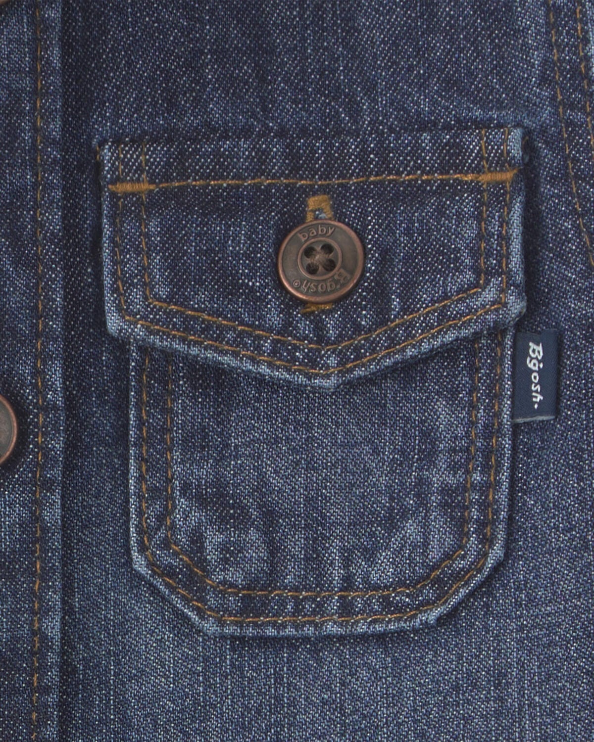 Baby Boy Denim Button-Down Shirt - Indigo - Image 2